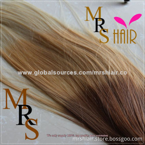 22-inch mixed color T6#/12#/27# human straight tape in hair extensions